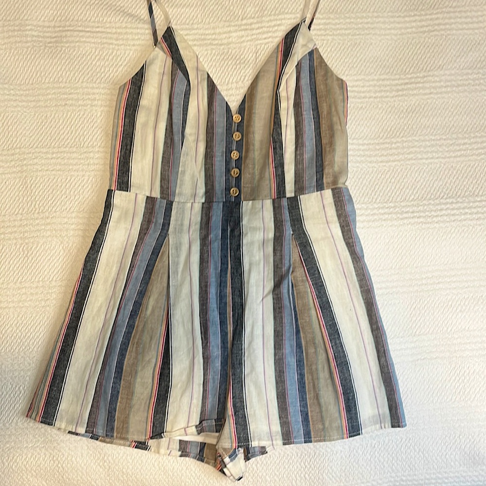 Small Blue Blush Romper